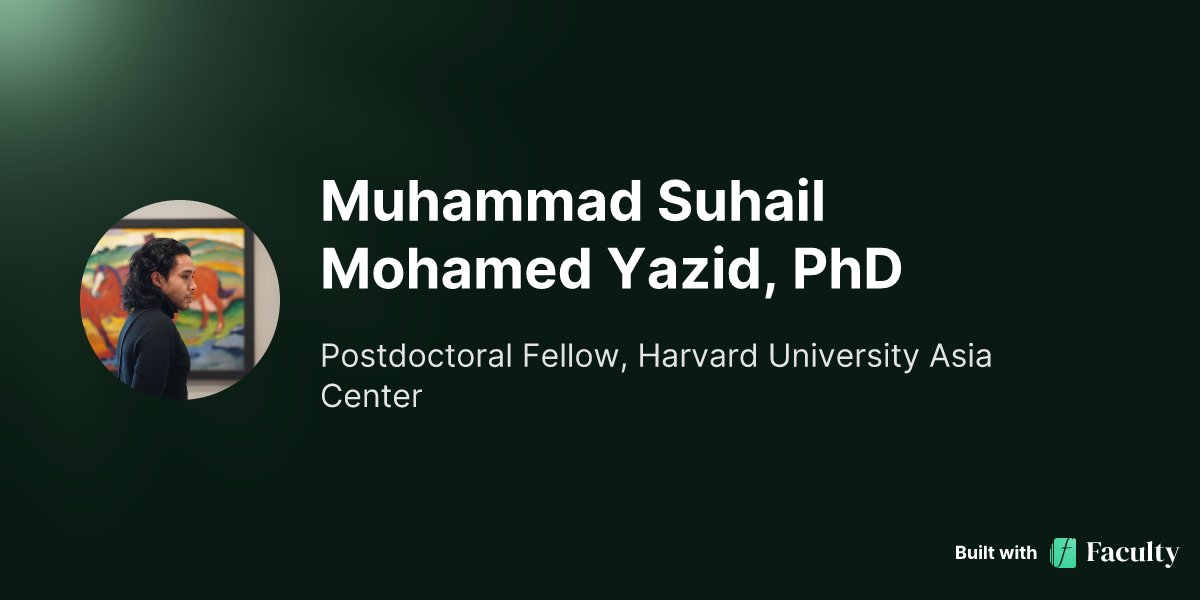 Muhammad Suhail Mohamed Yazid, PhD